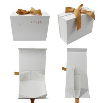 White Gift Box With Ribbon