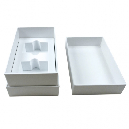 Custom sturdy enough plain white box and shaped EVA with lid